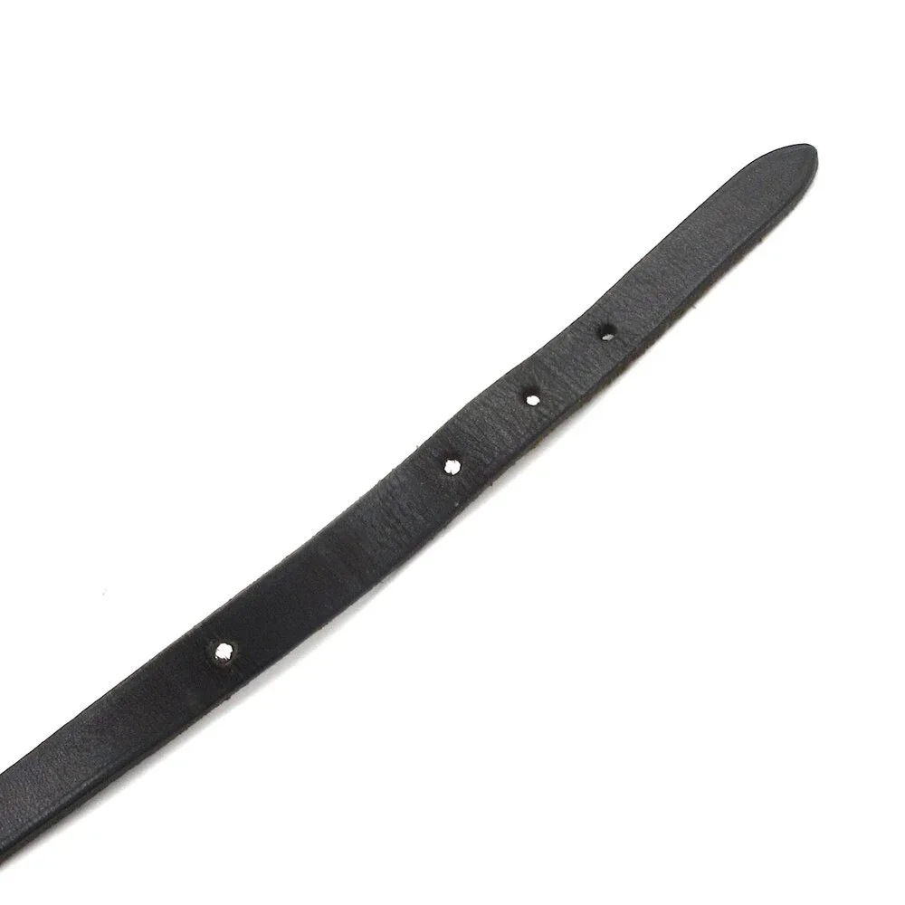 Hermès Hapi 3 Bracelet Black Silver Leather Hardware